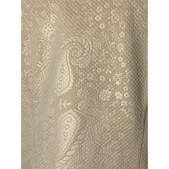 Chico's Size 2 US L-12 Beige Textured Jacquard Jacket Business Preppy Minimalist - Picture 9 of 16